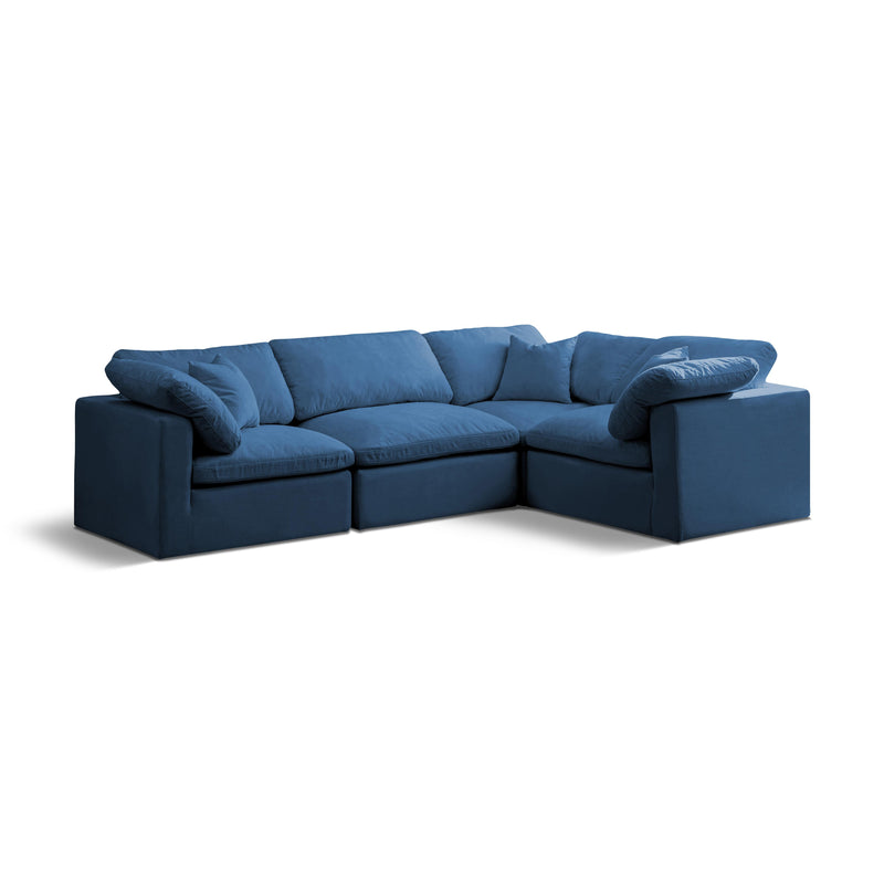 Diamond Modern Furniture Meridian Sectionals Stationary 602Navy-Sec4C IMAGE 1