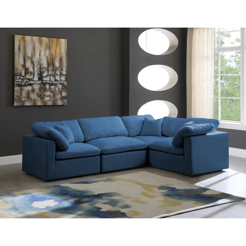 Diamond Modern Furniture Meridian Sectionals Stationary 602Navy-Sec4C IMAGE 2