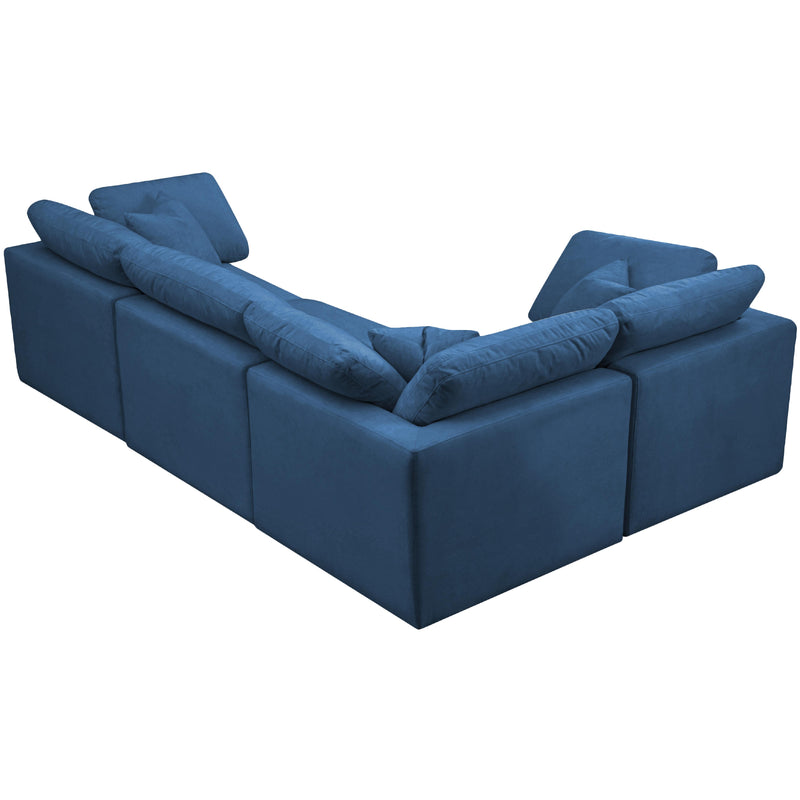 Diamond Modern Furniture Meridian Sectionals Stationary 602Navy-Sec4C IMAGE 3