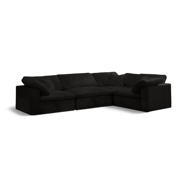 Diamond Modern Furniture Meridian Sectionals Stationary 634Black-Sec4C IMAGE 1