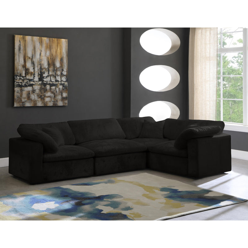 Diamond Modern Furniture Meridian Sectionals Stationary 634Black-Sec4C IMAGE 2