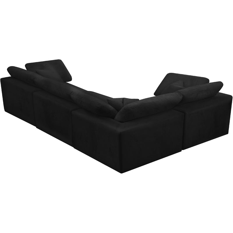 Diamond Modern Furniture Meridian Sectionals Stationary 634Black-Sec4C IMAGE 3