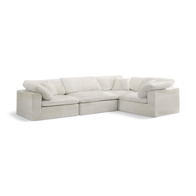 Diamond Modern Furniture Meridian Sectionals Stationary 634Cream-Sec4C IMAGE 1