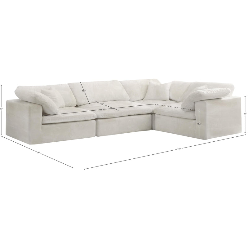 Diamond Modern Furniture Meridian Sectionals Stationary 634Cream-Sec4C IMAGE 8