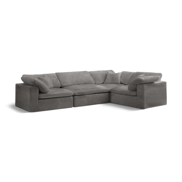 Diamond Modern Furniture Meridian Sectionals Stationary 634Grey-Sec4C IMAGE 1