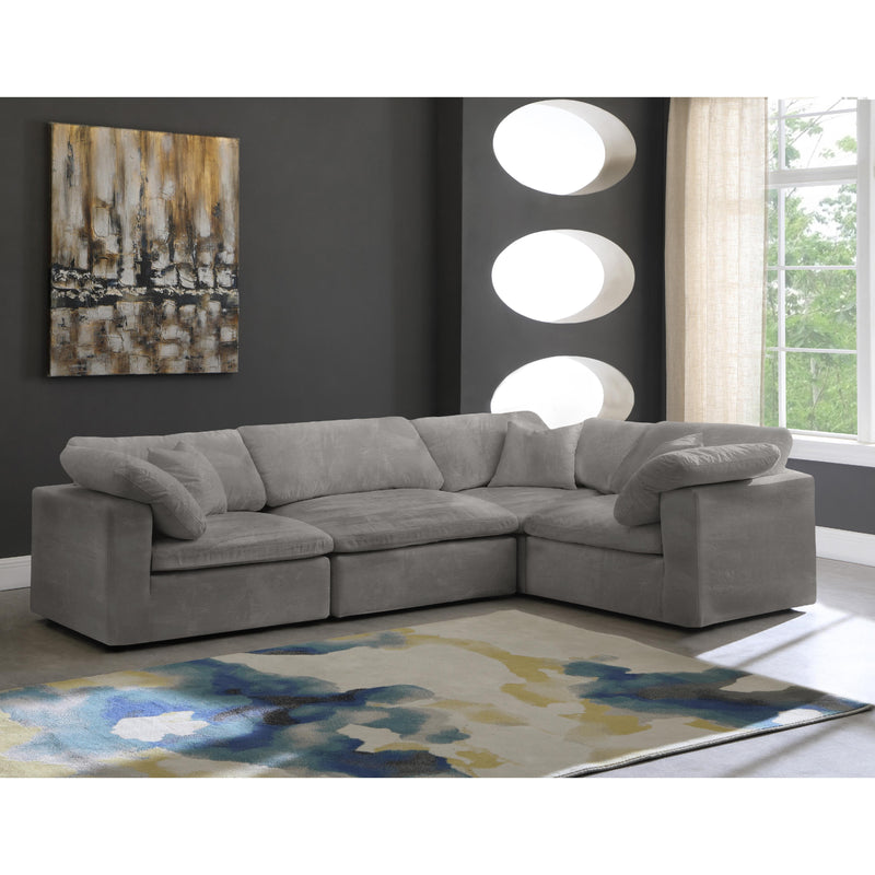 Diamond Modern Furniture Meridian Sectionals Stationary 634Grey-Sec4C IMAGE 2