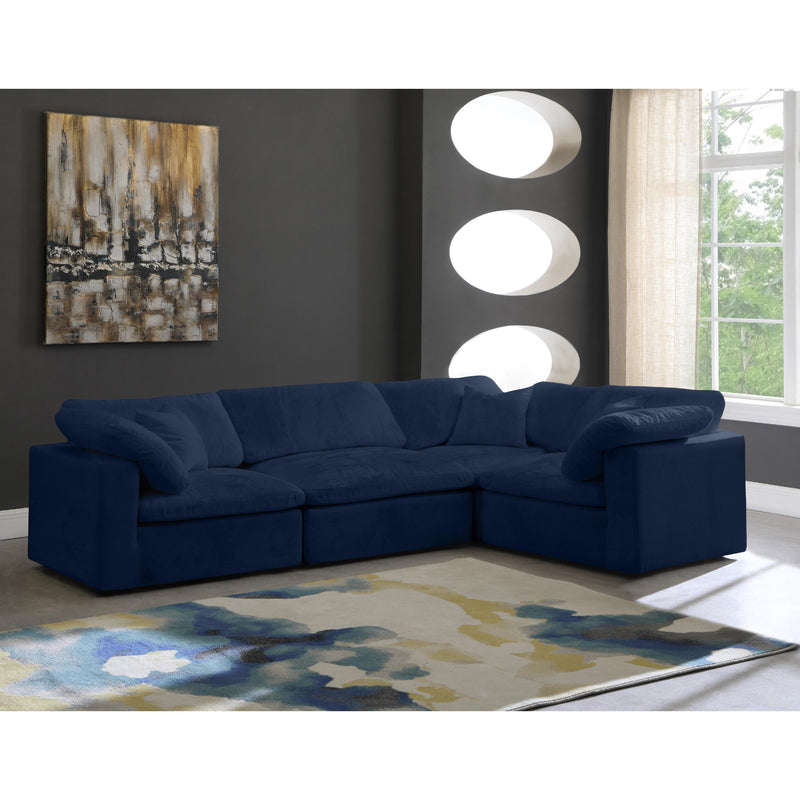 Diamond Modern Furniture Meridian Sectionals Stationary 634Navy-Sec4C IMAGE 2