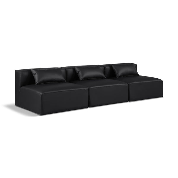Diamond Modern Furniture Meridian Sofas Stationary 668Black-S108A IMAGE 1