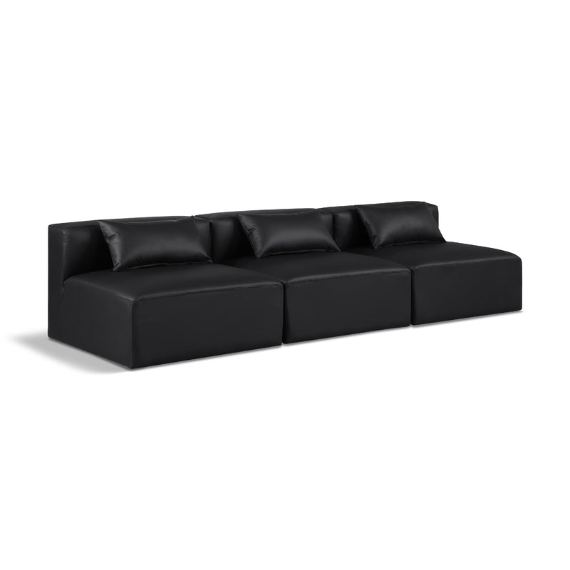 Diamond Modern Furniture Meridian Sofas Stationary 668Black-S108A IMAGE 1