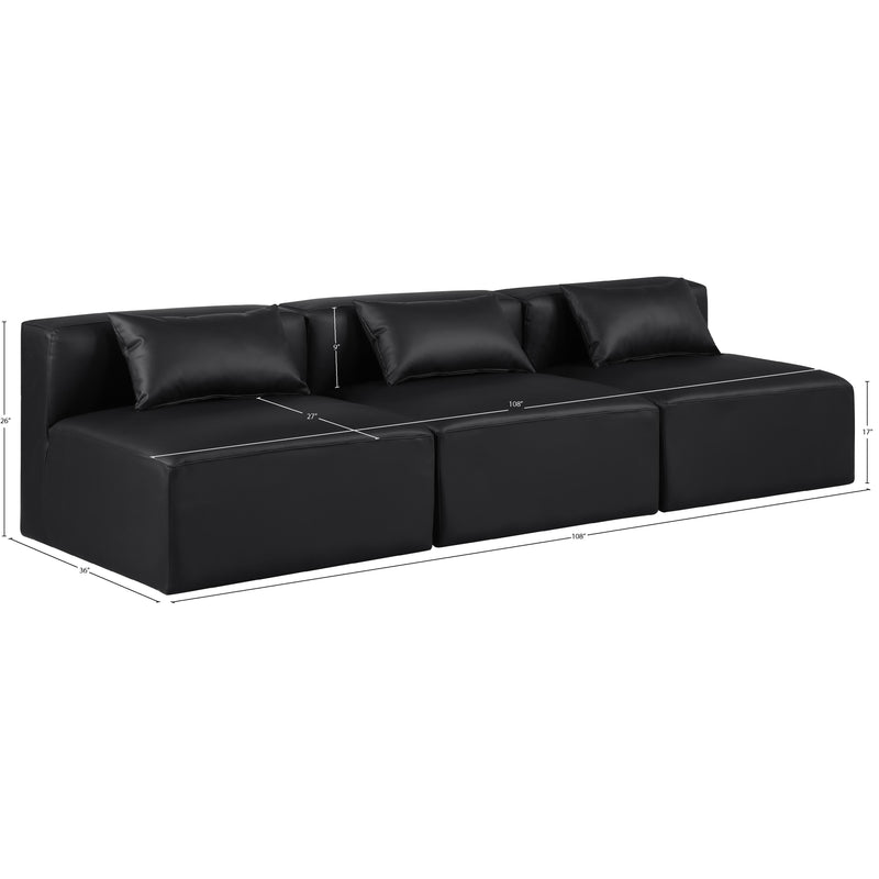 Diamond Modern Furniture Meridian Sofas Stationary 668Black-S108A IMAGE 9