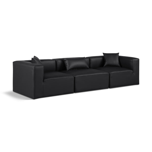 Diamond Modern Furniture Meridian Sofas Stationary 668Black-S108B IMAGE 1