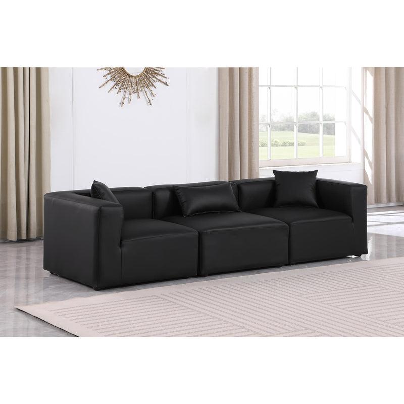 Diamond Modern Furniture Meridian Sofas Stationary 668Black-S108B IMAGE 2