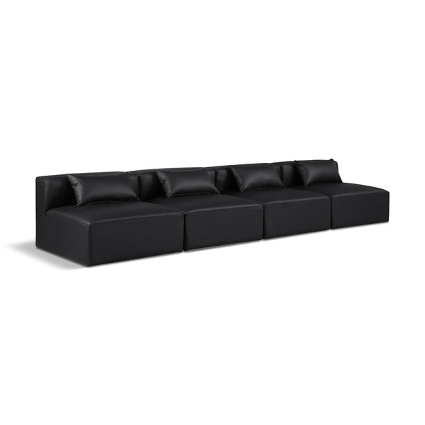Diamond Modern Furniture Meridian Sofas Stationary 668Black-S144A IMAGE 1