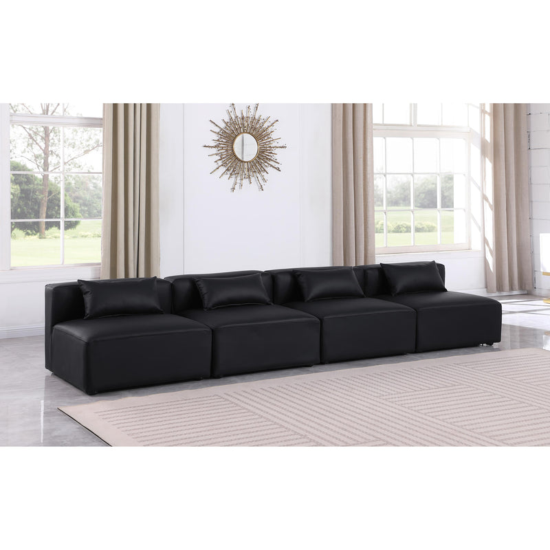 Diamond Modern Furniture Meridian Sofas Stationary 668Black-S144A IMAGE 2