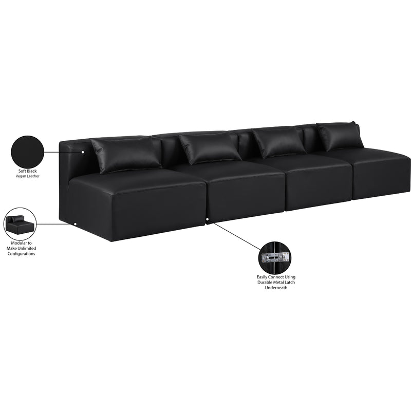 Diamond Modern Furniture Meridian Sofas Stationary 668Black-S144A IMAGE 8