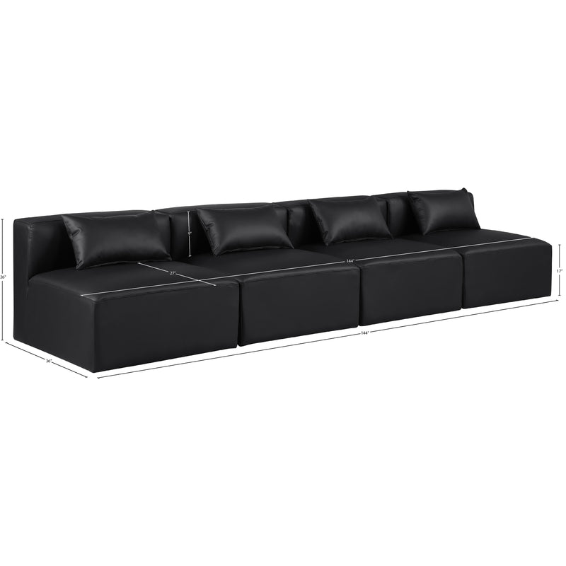 Diamond Modern Furniture Meridian Sofas Stationary 668Black-S144A IMAGE 9