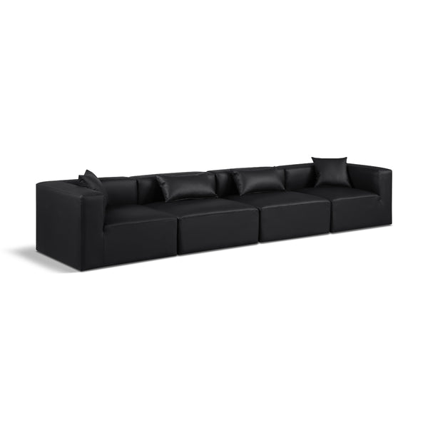 Diamond Modern Furniture Meridian Sofas Stationary 668Black-S144B IMAGE 1