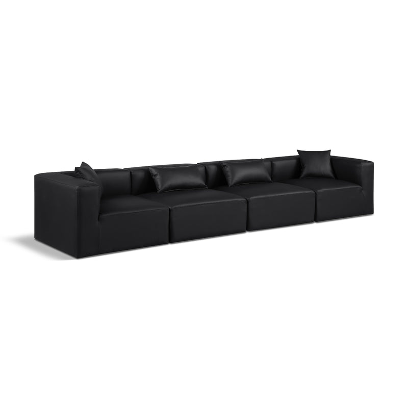 Diamond Modern Furniture Meridian Sofas Stationary 668Black-S144B IMAGE 1