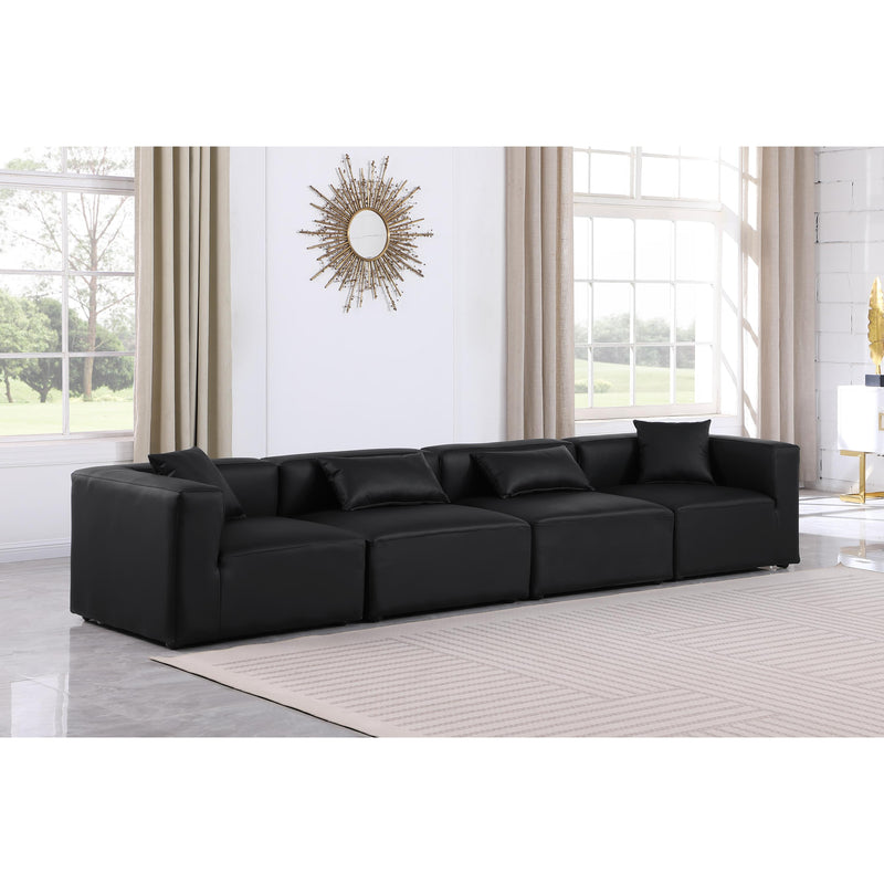 Diamond Modern Furniture Meridian Sofas Stationary 668Black-S144B IMAGE 2