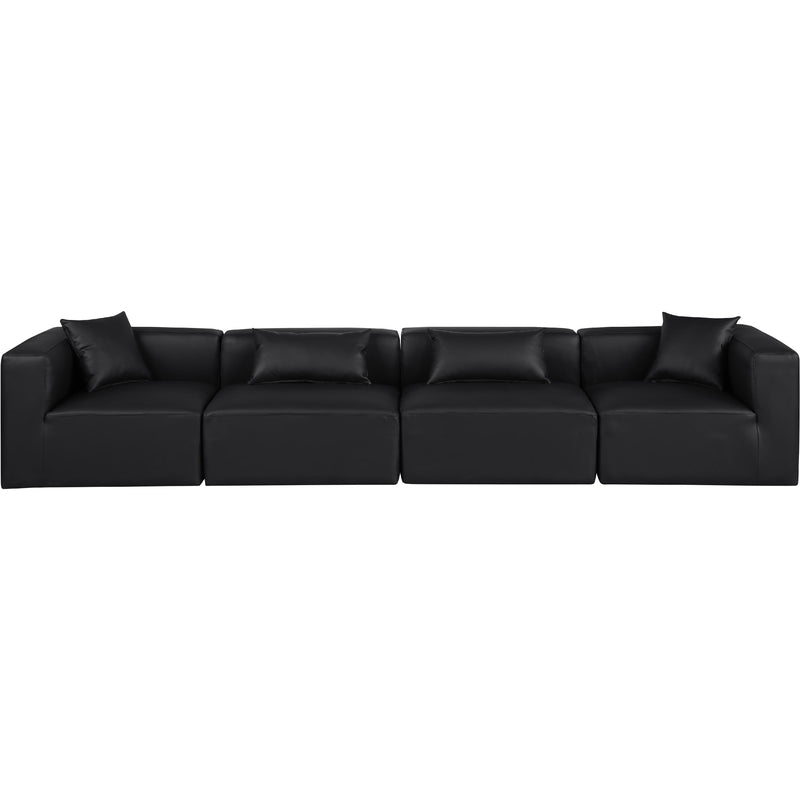 Diamond Modern Furniture Meridian Sofas Stationary 668Black-S144B IMAGE 4