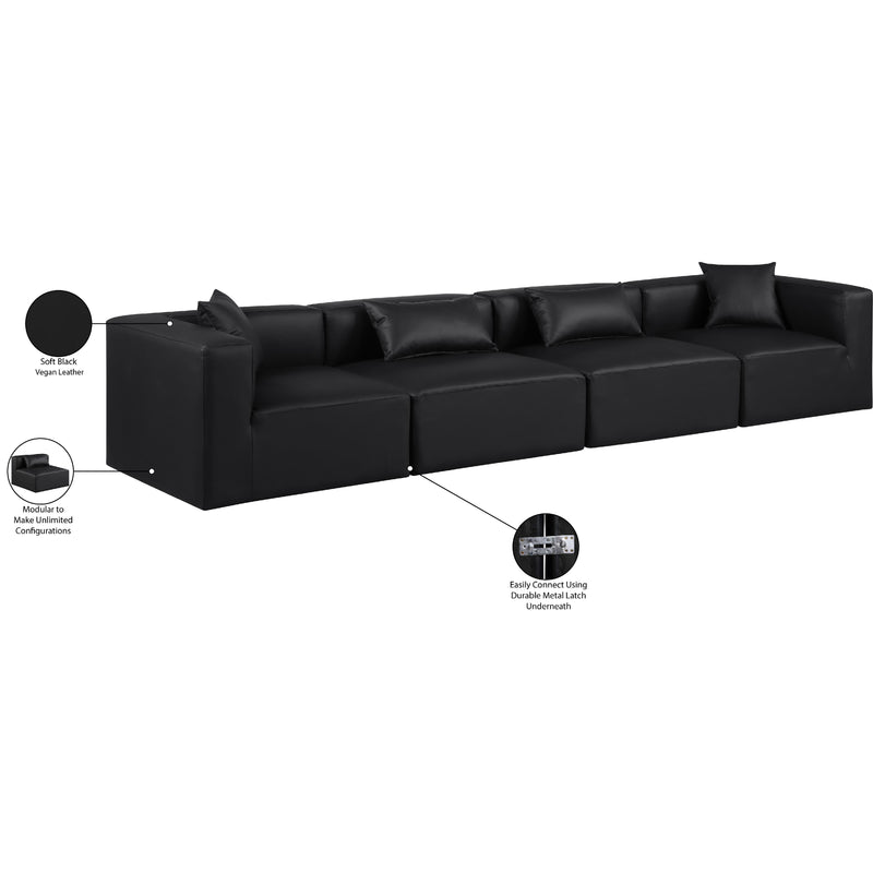 Diamond Modern Furniture Meridian Sofas Stationary 668Black-S144B IMAGE 9