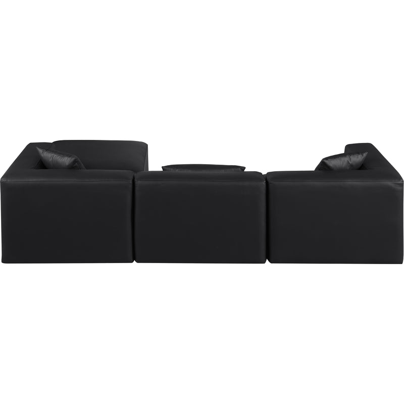 Diamond Modern Furniture Meridian Sectionals Stationary 668Black-Sec4A IMAGE 3
