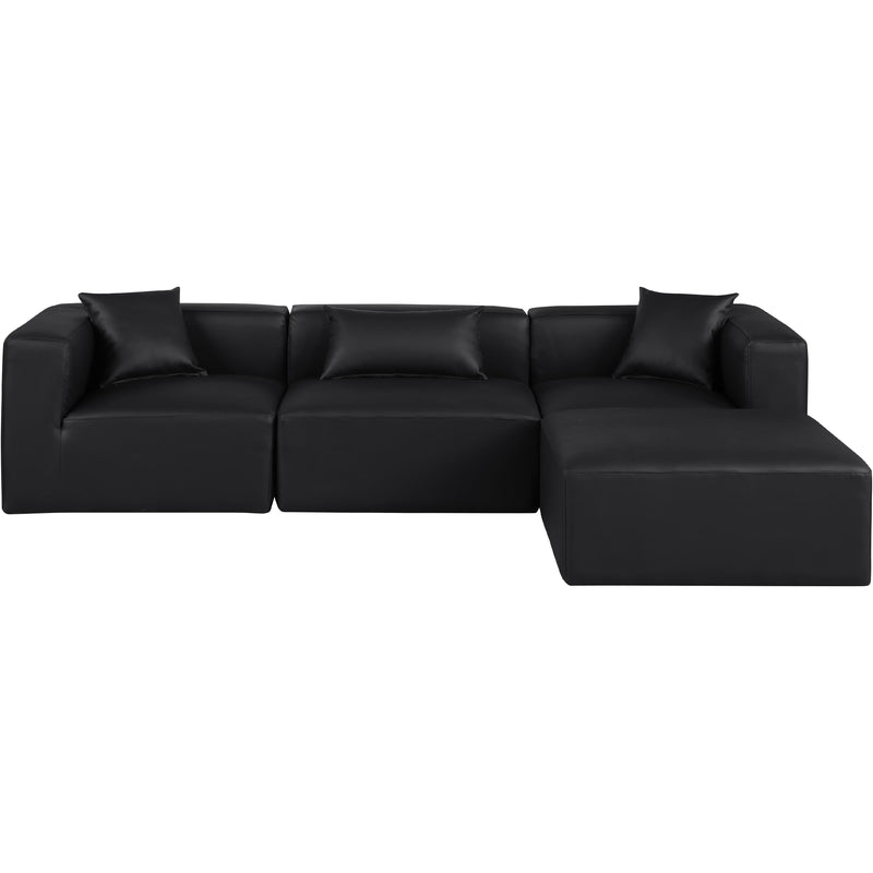 Diamond Modern Furniture Meridian Sectionals Stationary 668Black-Sec4A IMAGE 4