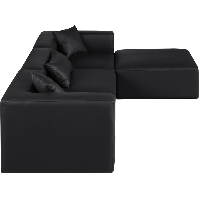 Diamond Modern Furniture Meridian Sectionals Stationary 668Black-Sec4A IMAGE 5