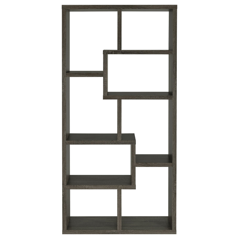 Theo 71-inch 7-shelf Bookshelf Cappuccino