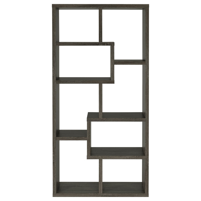 Theo 71-inch 7-shelf Bookshelf Cappuccino