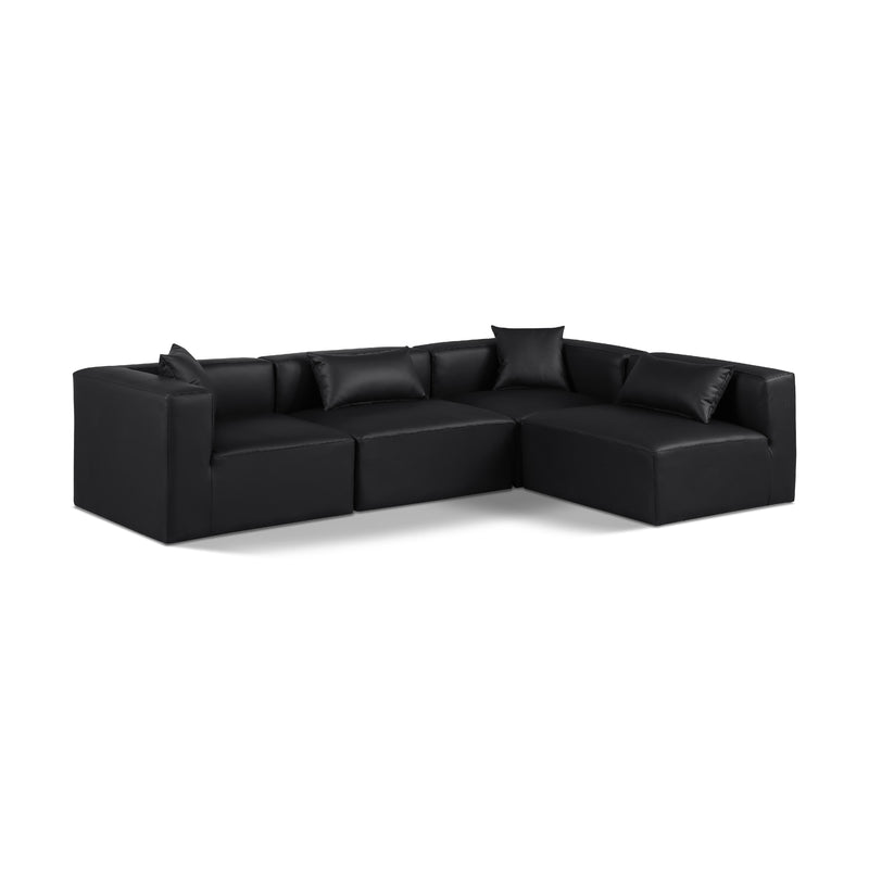 Diamond Modern Furniture Meridian Sectionals Stationary 668Black-Sec4B IMAGE 1