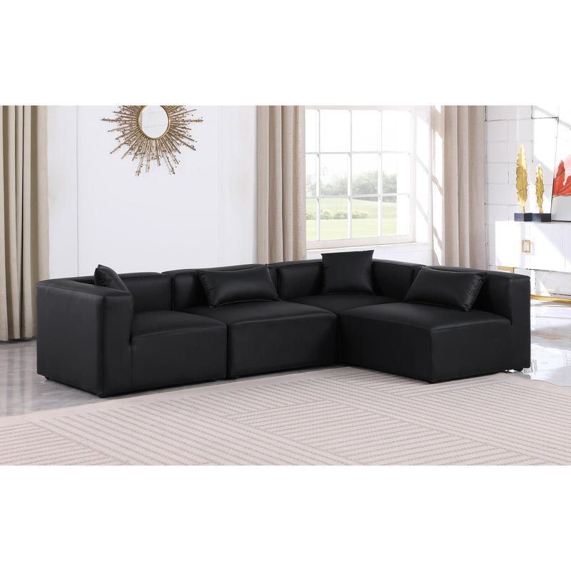 Diamond Modern Furniture Meridian Sectionals Stationary 668Black-Sec4B IMAGE 2