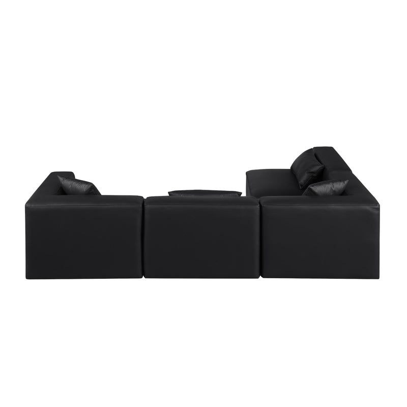 Diamond Modern Furniture Meridian Sectionals Stationary 668Black-Sec4B IMAGE 3