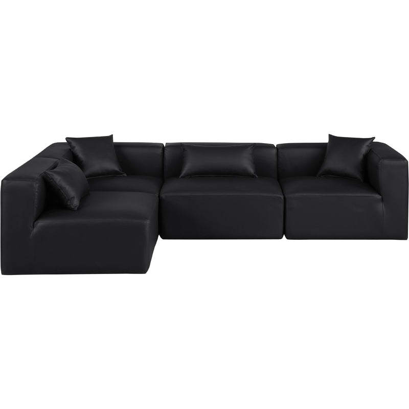 Diamond Modern Furniture Meridian Sectionals Stationary 668Black-Sec4B IMAGE 4