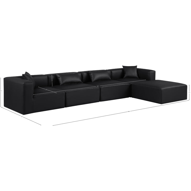 Diamond Modern Furniture Meridian Sectionals Stationary 668Black-Sec5A IMAGE 10