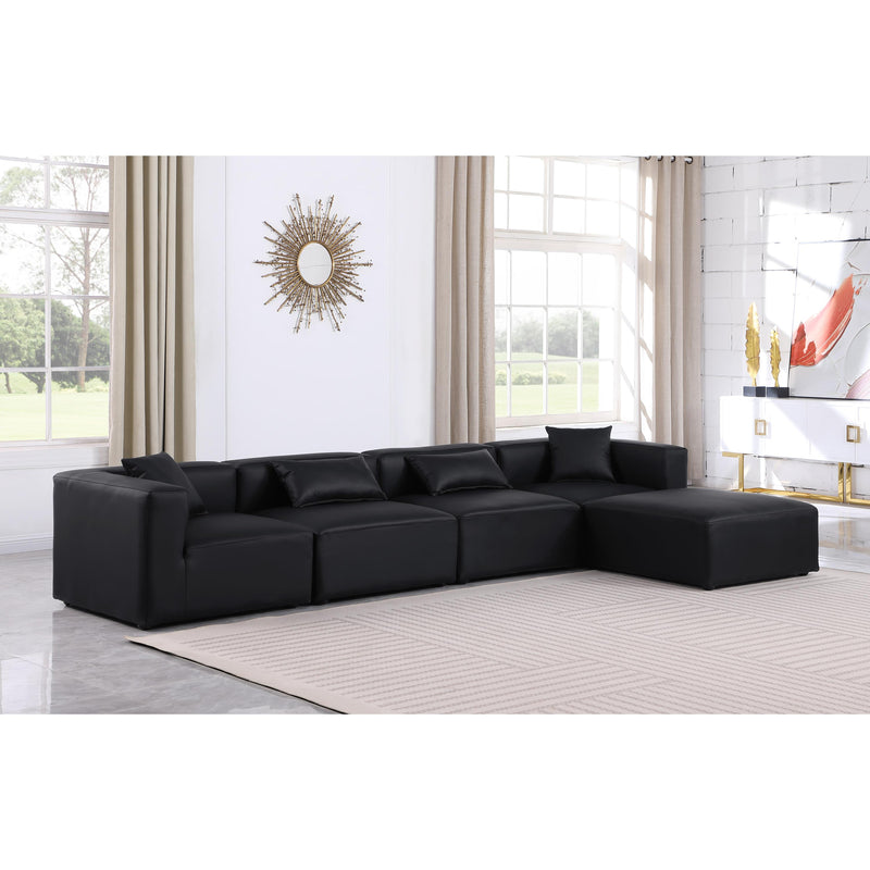 Diamond Modern Furniture Meridian Sectionals Stationary 668Black-Sec5A IMAGE 2