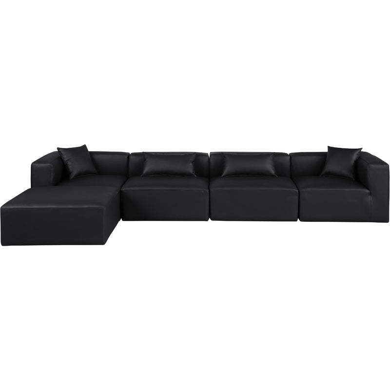 Diamond Modern Furniture Meridian Sectionals Stationary 668Black-Sec5A IMAGE 4