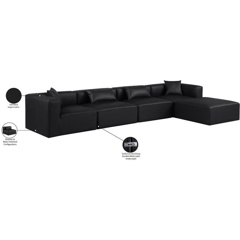 Diamond Modern Furniture Meridian Sectionals Stationary 668Black-Sec5A IMAGE 9