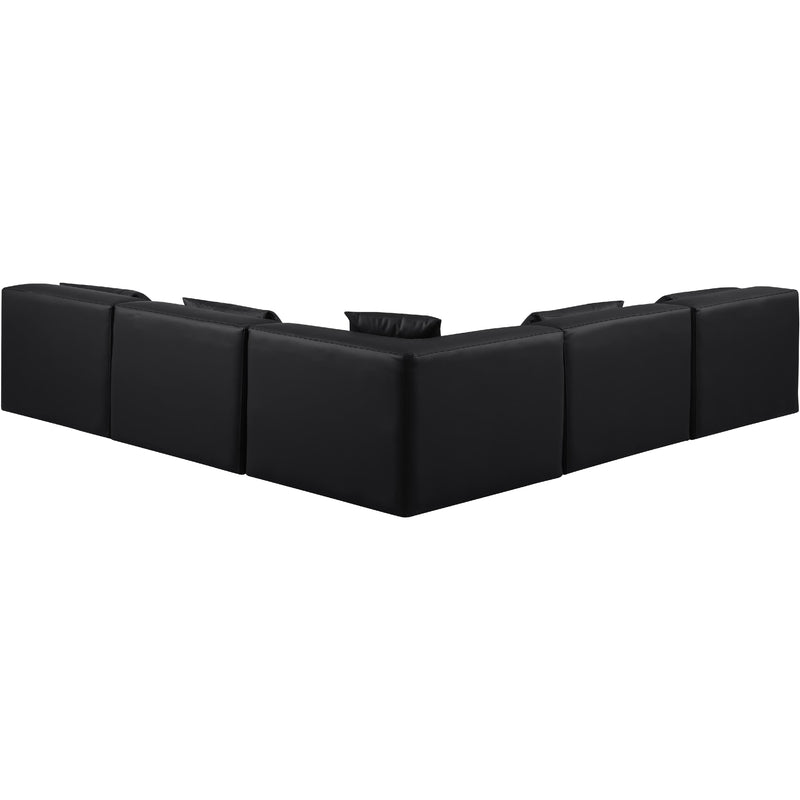 Diamond Modern Furniture Meridian Sectionals Stationary 668Black-Sec5B IMAGE 3