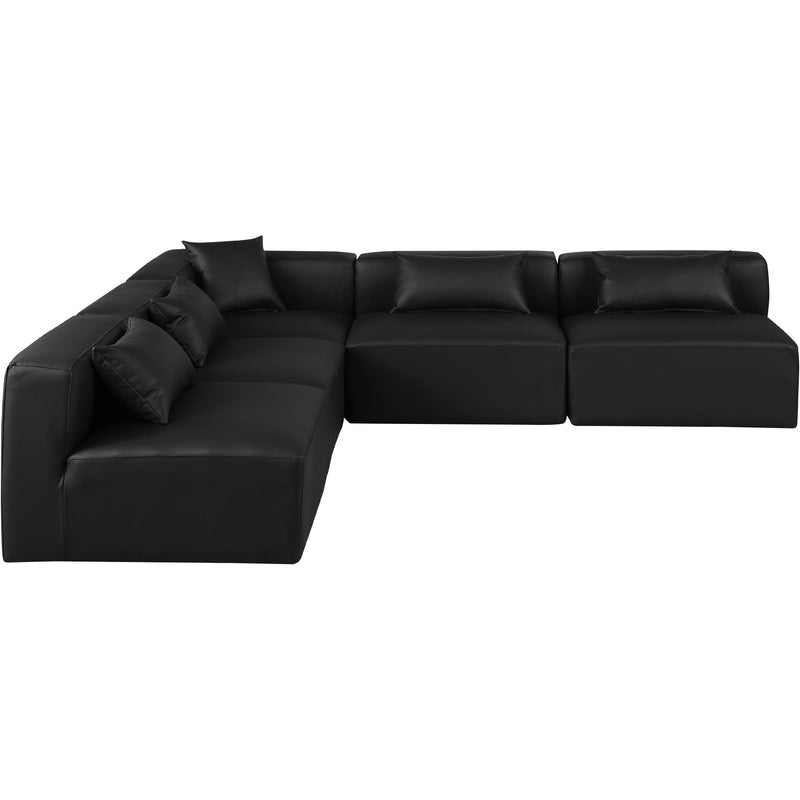 Diamond Modern Furniture Meridian Sectionals Stationary 668Black-Sec5B IMAGE 4