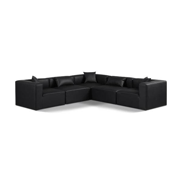 Diamond Modern Furniture Meridian Sectionals Stationary 668Black-Sec5C IMAGE 1