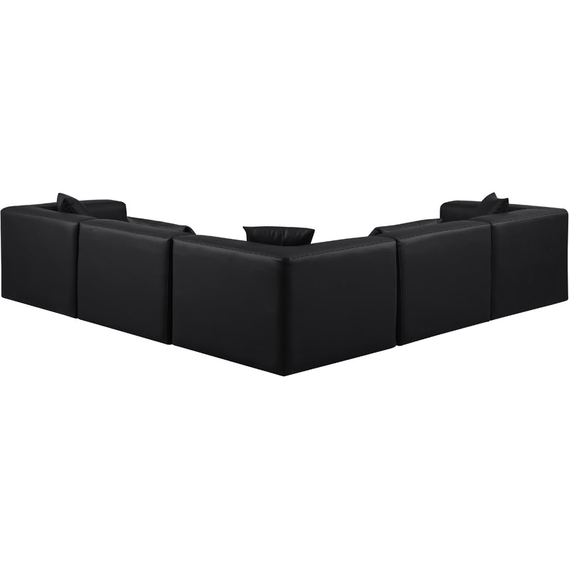 Diamond Modern Furniture Meridian Sectionals Stationary 668Black-Sec5C IMAGE 3