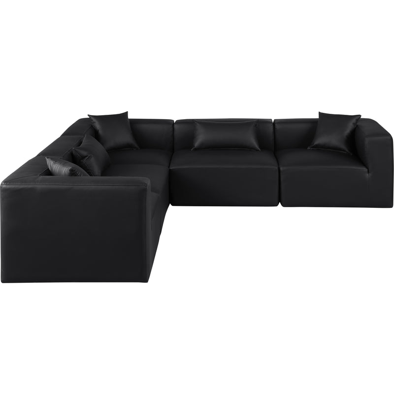 Diamond Modern Furniture Meridian Sectionals Stationary 668Black-Sec5C IMAGE 4