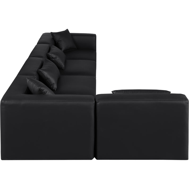 Diamond Modern Furniture Meridian Sectionals Stationary 668Black-Sec5D IMAGE 5