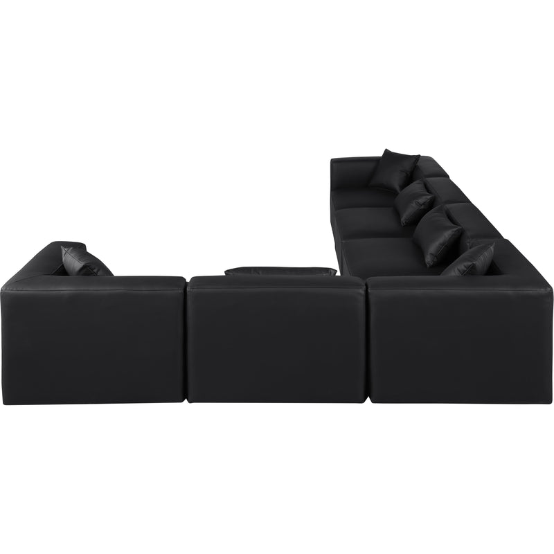 Diamond Modern Furniture Meridian Sectionals Stationary 668Black-Sec6A IMAGE 4
