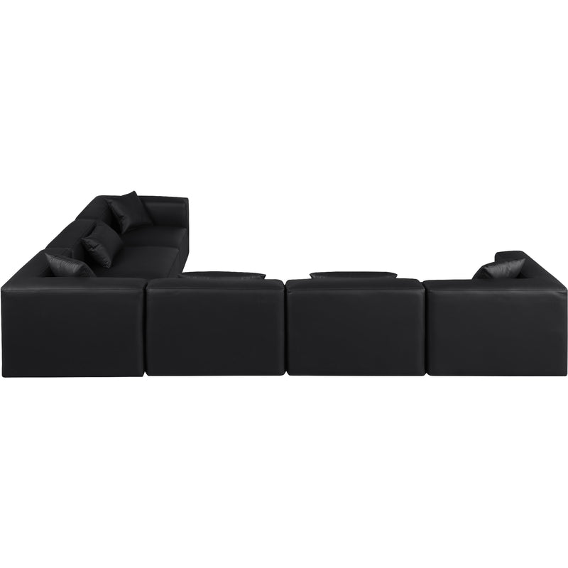 Diamond Modern Furniture Meridian Sectionals Stationary 668Black-Sec6A IMAGE 5