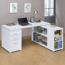 Yvette 60-inch 3-drawer L-Shape Computer Desk Cappuccino