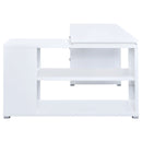 Yvette 60-inch 3-drawer L-Shape Computer Desk Cappuccino