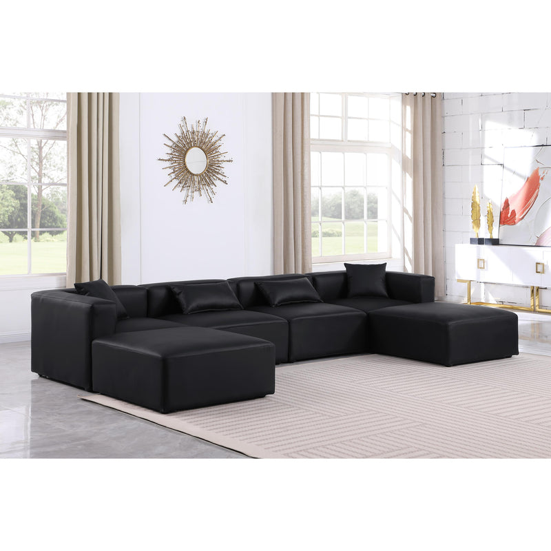 Diamond Modern Furniture Meridian Sectionals Stationary 668Black-Sec6B IMAGE 2