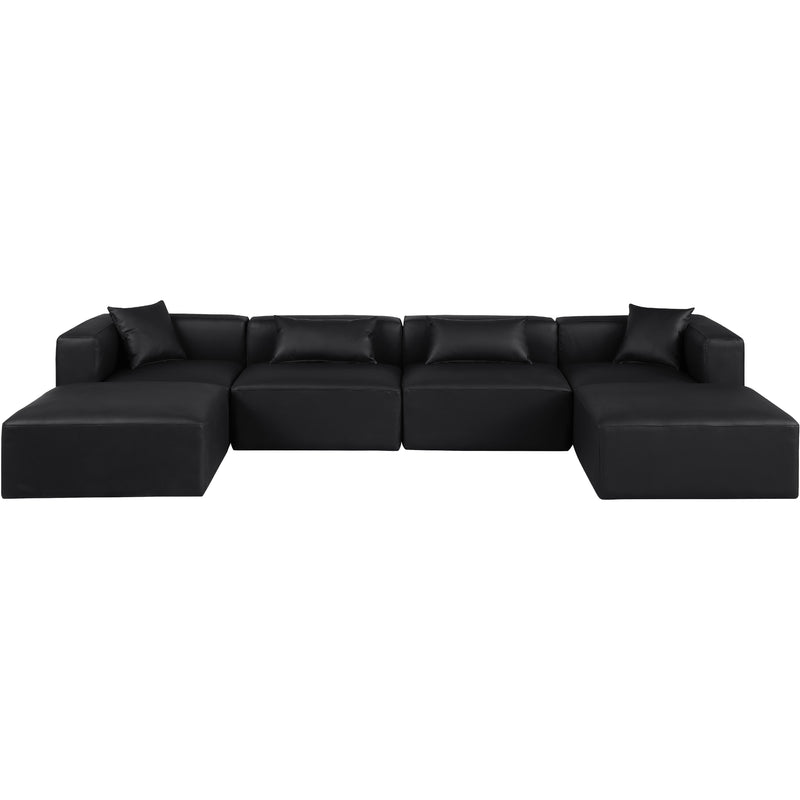 Diamond Modern Furniture Meridian Sectionals Stationary 668Black-Sec6B IMAGE 4